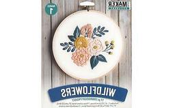 LEISURE ARTS 49806 KIT MINI MAKER EMBR 6 WILDFLOWERS