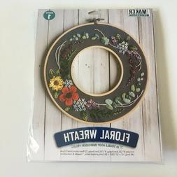 8 Floral Wreath Double Hoop