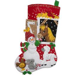 Bucilla Barnyard Friends Felt Stocking Kit