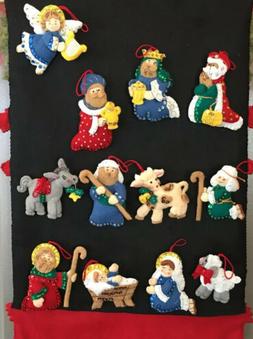 Bucilla Finished Ornaments.  Away In the Manger