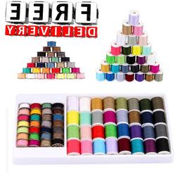 Machine Sewing Thread Polyester 60 Spools Bobbins Colors Lot